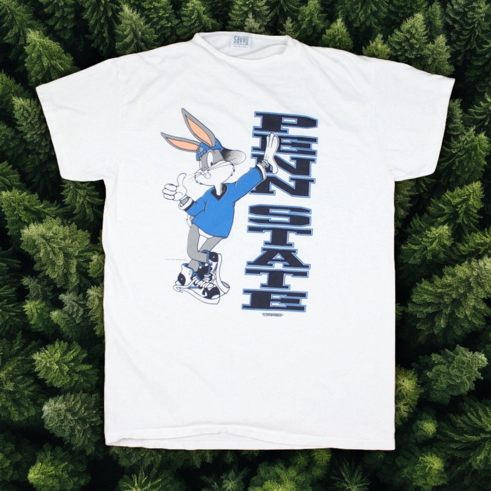 VINTAGE 1997 LOONEY TUNES BUGS BUNNY PENN STATE T-SHIRT SAVVY SPORTSWEAR